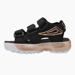 Fila Disrupter Kd - Poikien Sandaalit - Mustat/Kultaiset | FI-93173